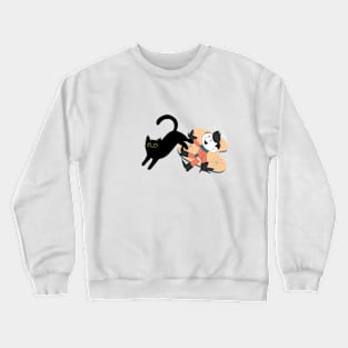 naughty cat funny gift Crewneck Sweatshirt